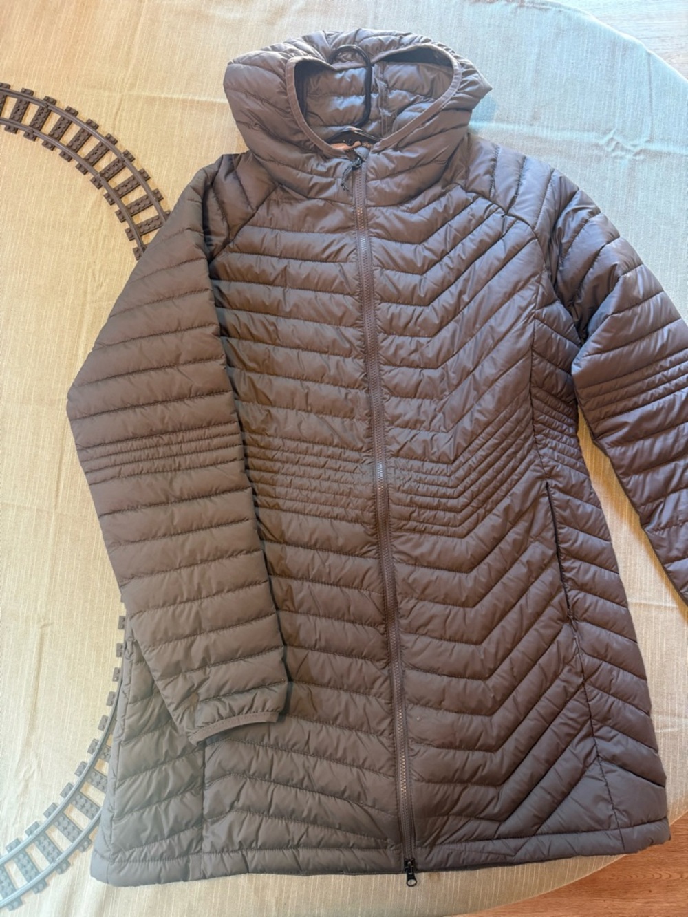 Columbia Women's Gray Quilted Hooded Puffer Coat